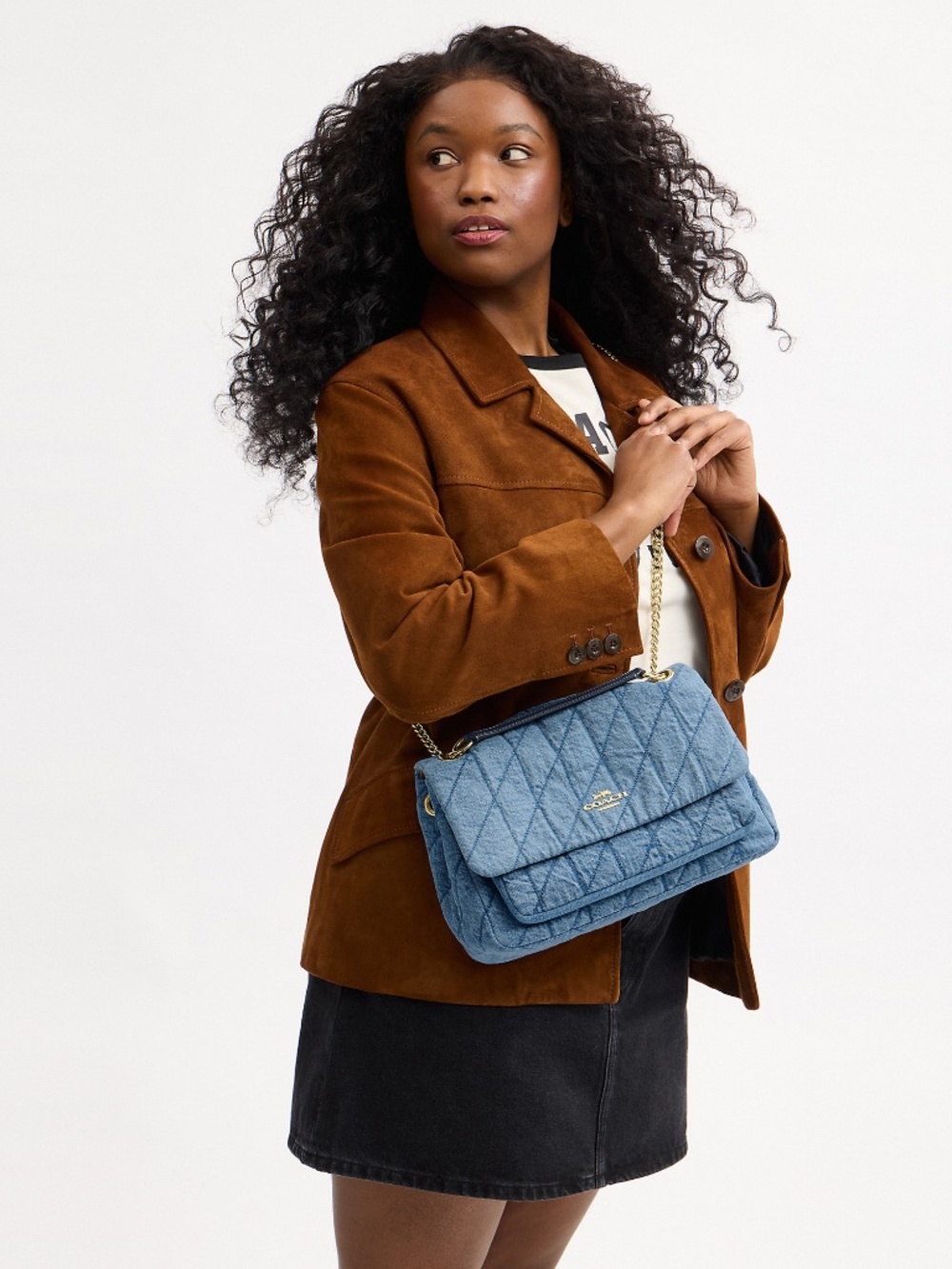 Coach Outlet Elodie Crossbody Bag In Regenerative Cotton With Quilting - Picture 2 of 3